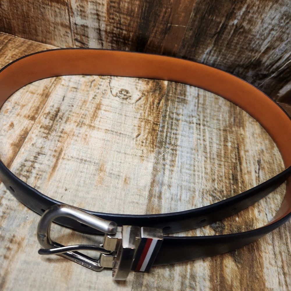 Kids Men Ladies Tommy Hilfiger Reversible Brown/Black Belt Sz M 26 - 28